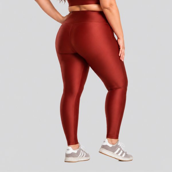 Calça Legging Plus Size ESSENTIAL Marrom