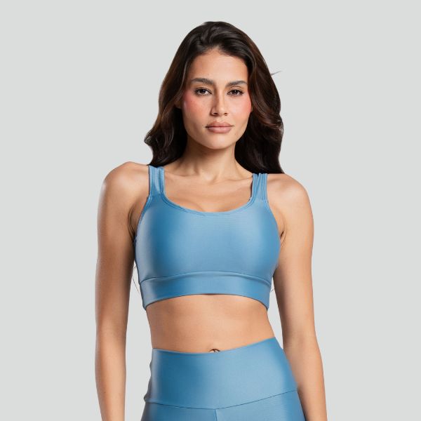 Top Fitness Bojo Removível ESSENTIAL Azul Claro