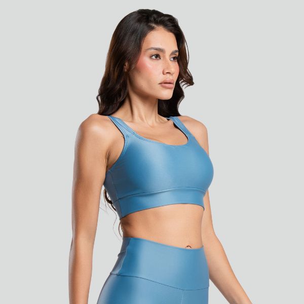 Top Fitness Bojo Removível ESSENTIAL Azul Claro