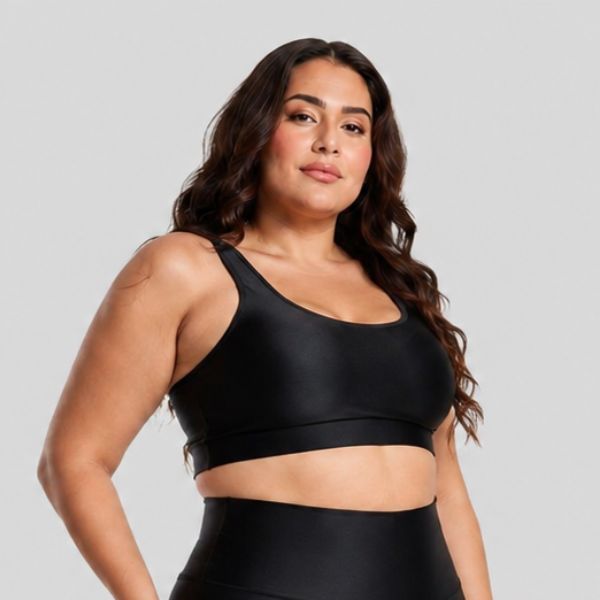 Top Fitness Plus Size ESSENTIAL Preto