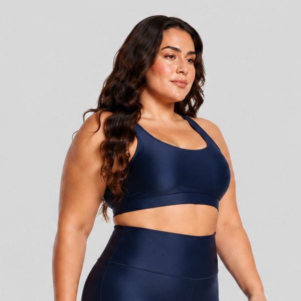 Top Fitness Plus Size ESSENTIAL Marinho
