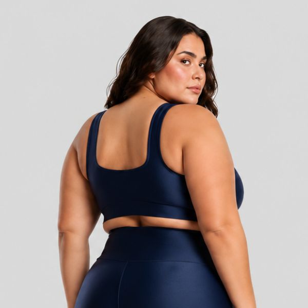 Top Fitness Plus Size ESSENTIAL Marinho