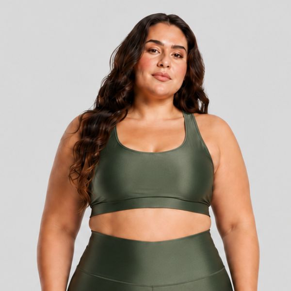 Top Fitness Plus Size ESSENTIAL Verde