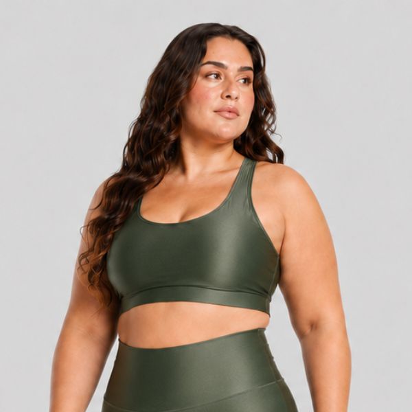 Top Fitness Plus Size ESSENTIAL Verde