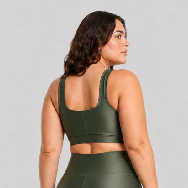 Top Fitness Plus Size ESSENTIAL Verde