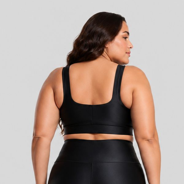 Top Fitness Plus Size ESSENTIAL Preto