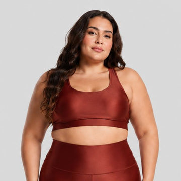 Top Fitness Plus Size ESSENTIAL Marrom
