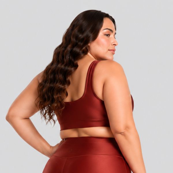 Top Fitness Plus Size ESSENTIAL Marrom