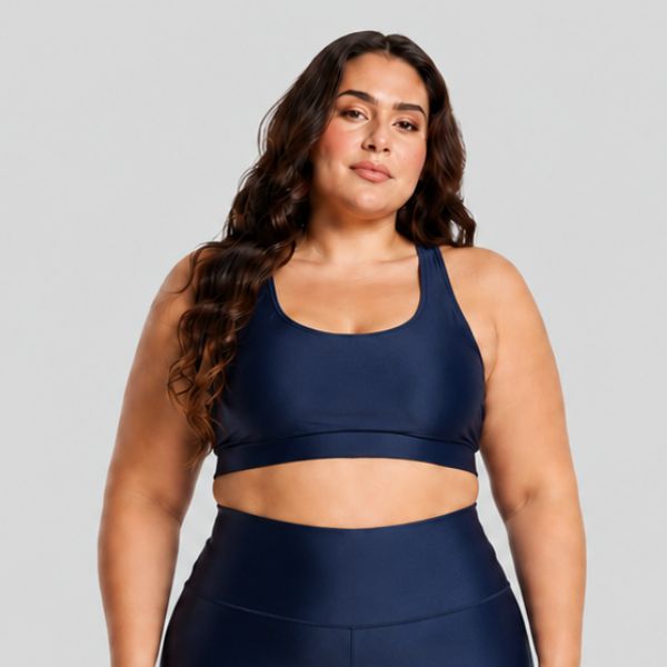 Top Fitness Plus Size ESSENTIAL Marinho