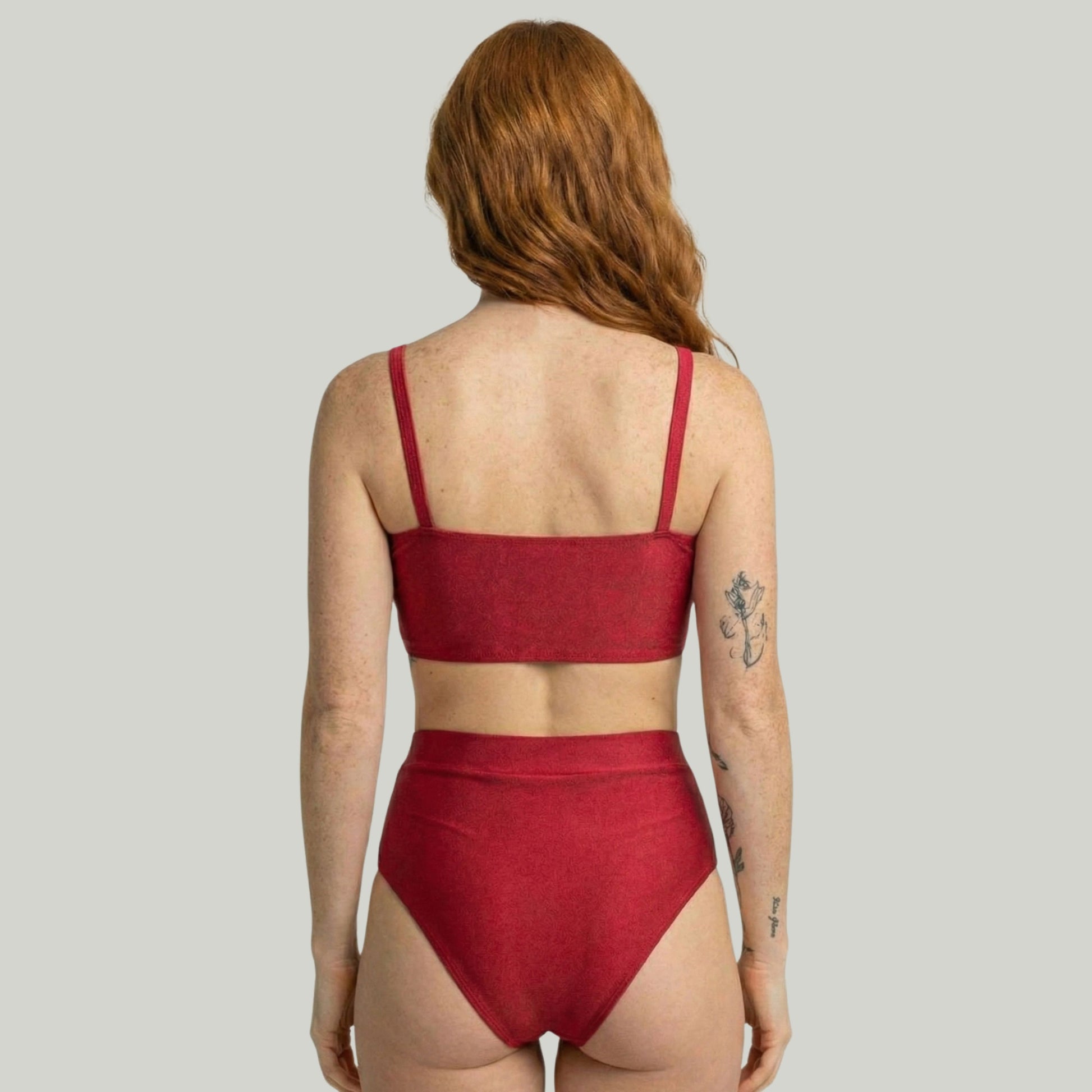 Biquíni Top Faixa Cintura Alta Vermelho - VEKYO