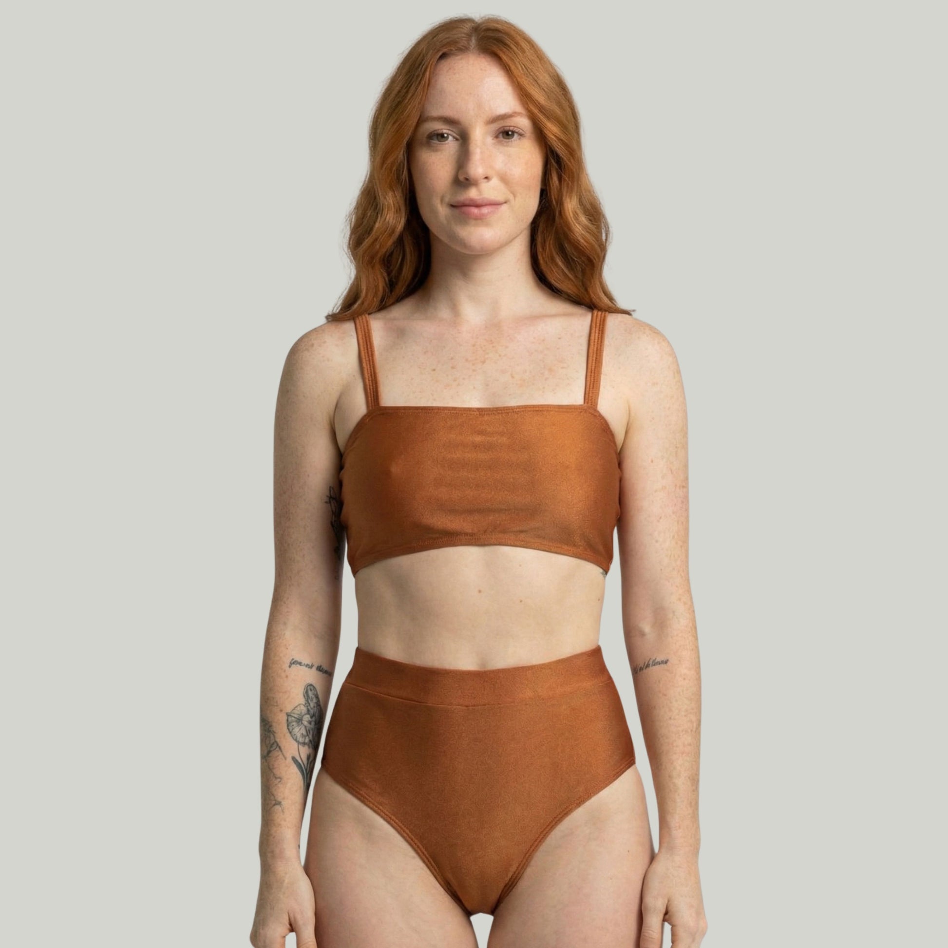 Biquíni Top Faixa Cintura Alta Dourado - VEKYO