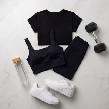 Kit Top + Calça Zero Transparência + Blusa Preto - VEKYO