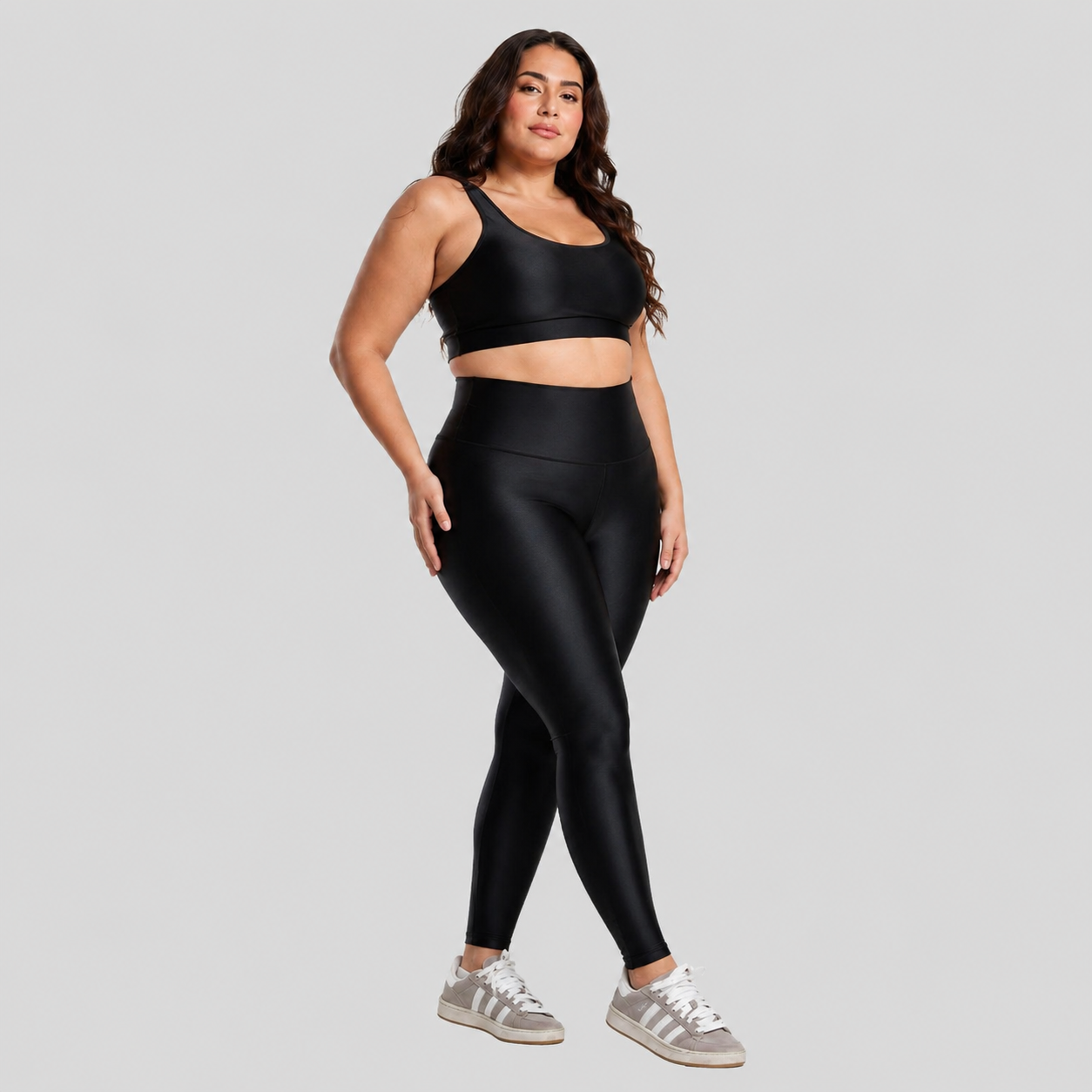 Conjunto Fitness Plus Size ESSENTIAL Preto