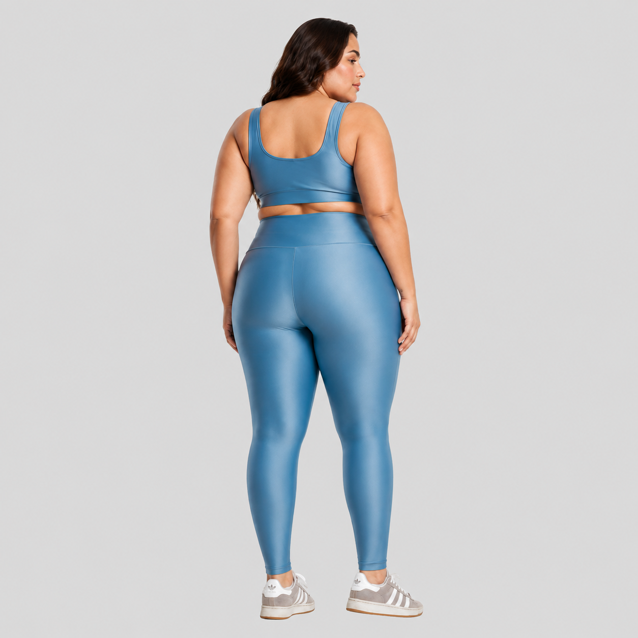 Conjunto Fitness Plus Size ESSENTIAL Azul Claro