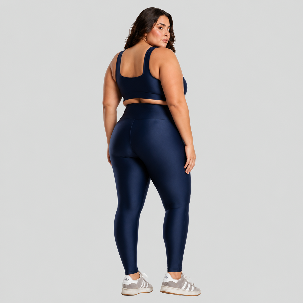 Conjunto Fitness Plus Size ESSENTIAL Marinho