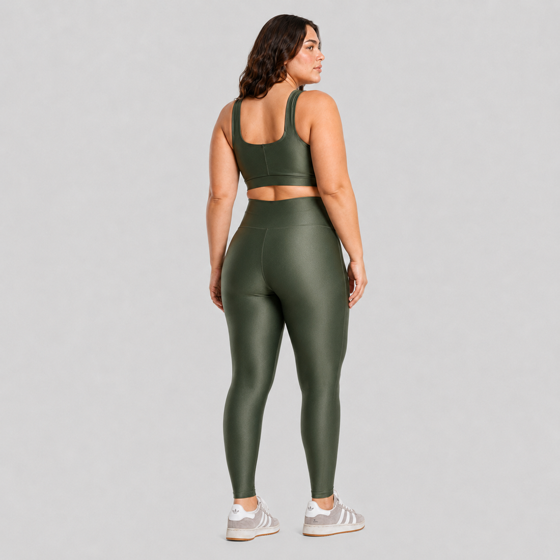 Conjunto Fitness Plus Size ESSENTIAL Verde