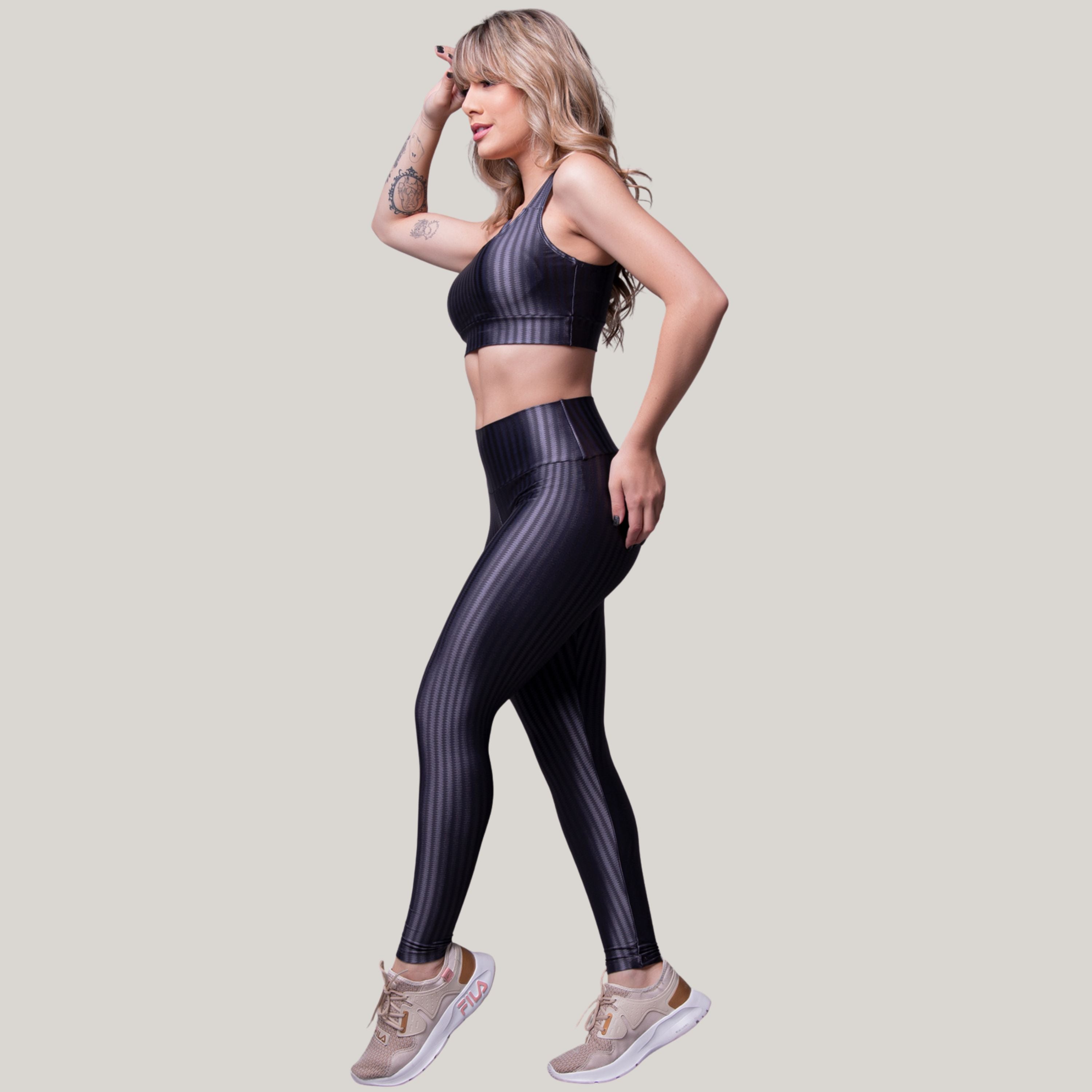 Conjunto Fitness New Zig Cinza