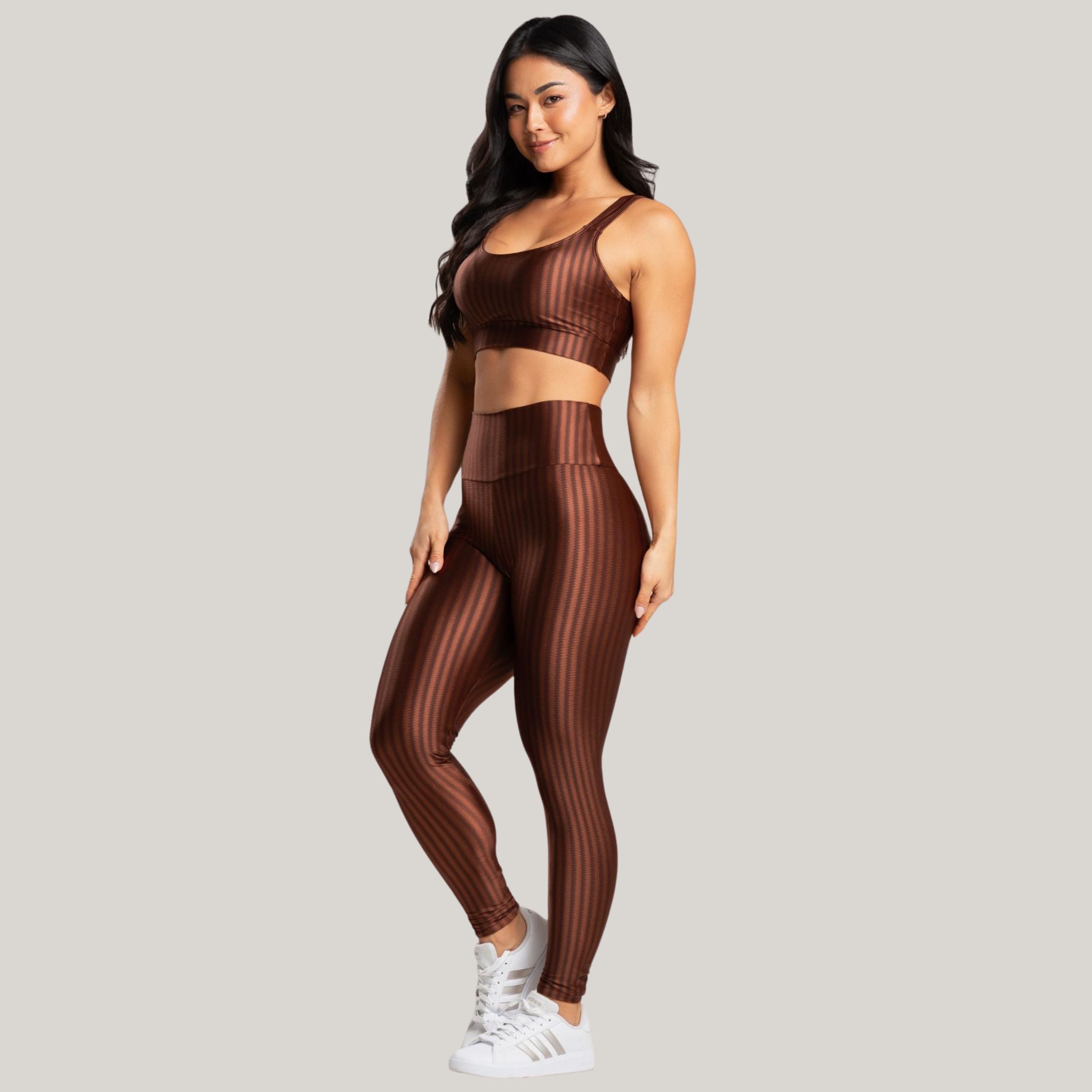 Conjunto Fitness New Zig Marrom