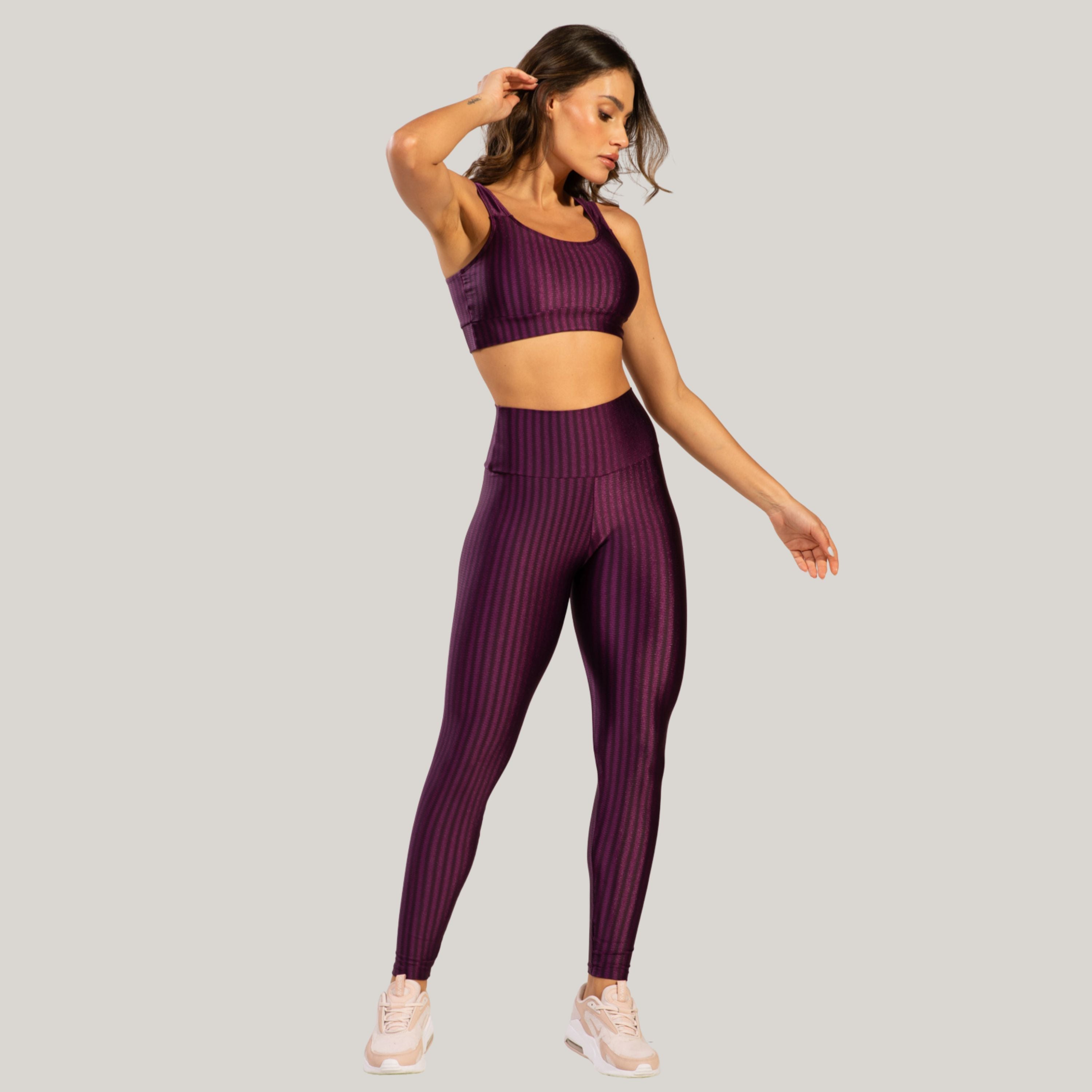 Conjunto Fitness New Zig Roxo