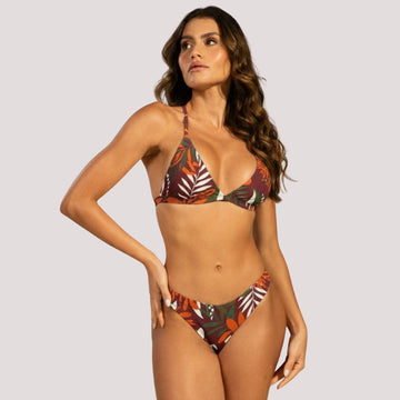 Biquíni Asa Delta Estampado Marrom