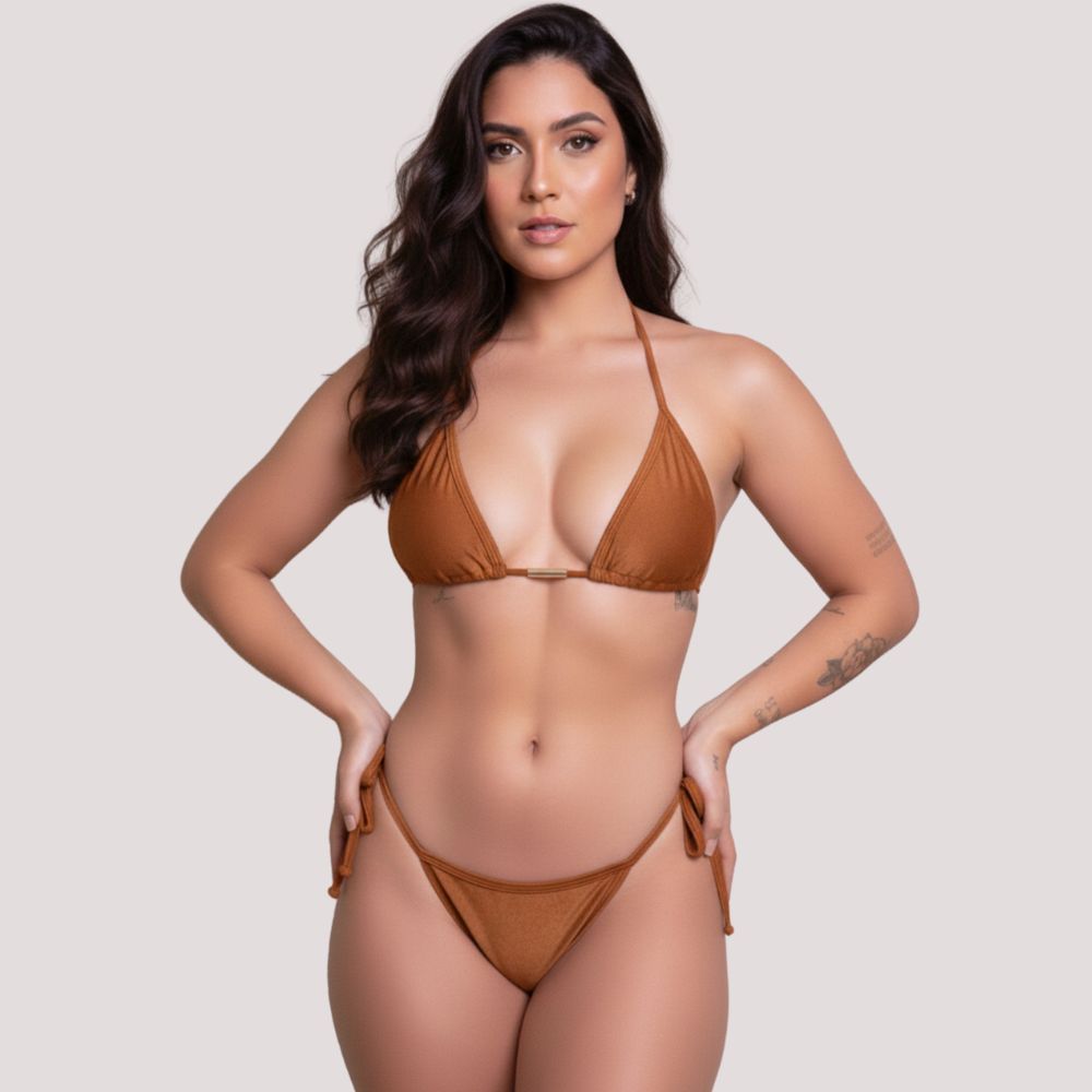 Biquíni Cortininha Fio Dourado
