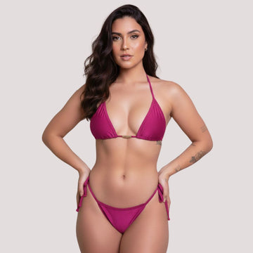 Biquíni Cortininha Fio Rosa