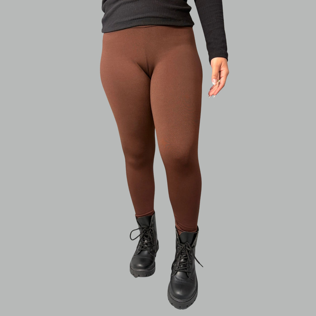 Calça Legging Peluciada Marrom