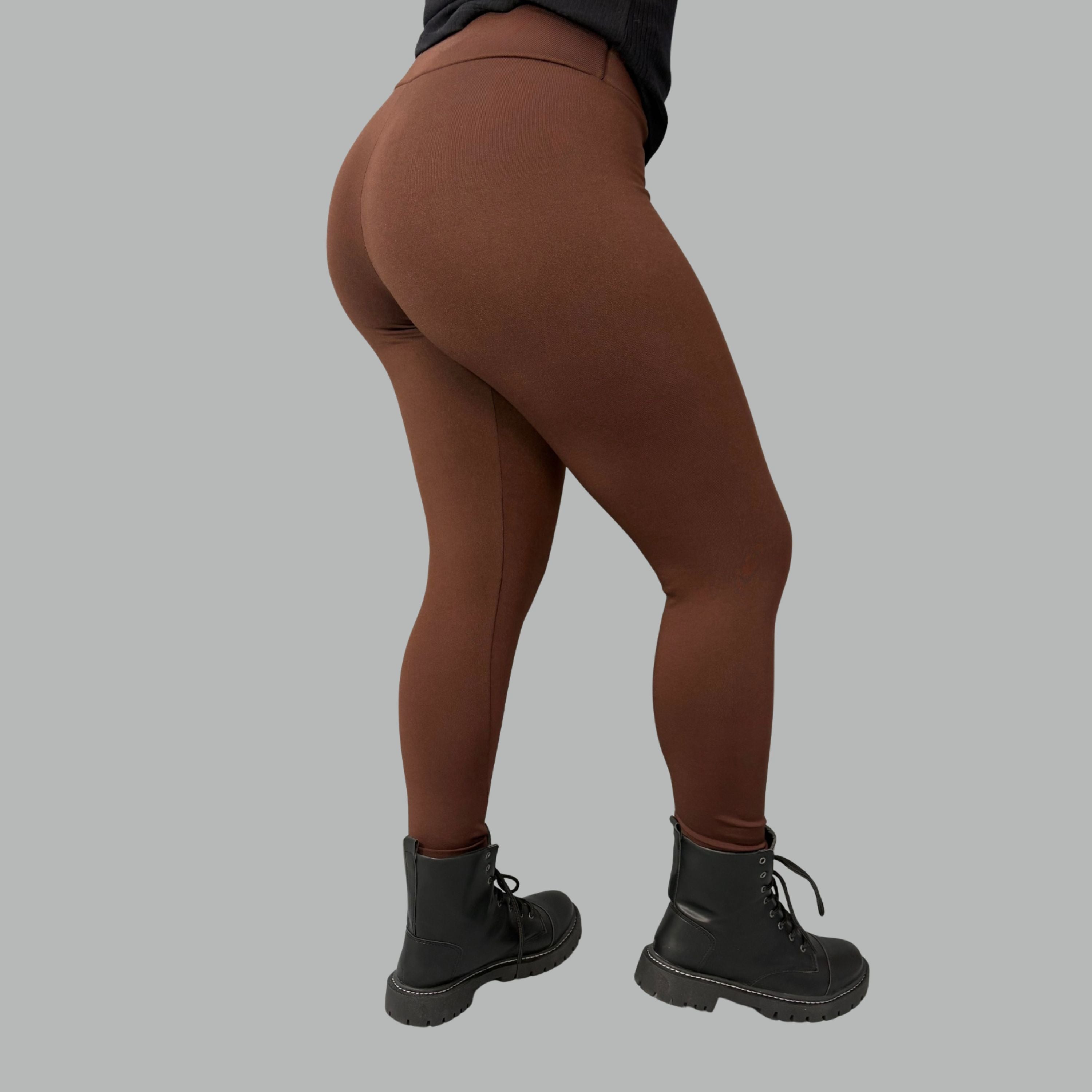 Calça Legging Peluciada Marrom