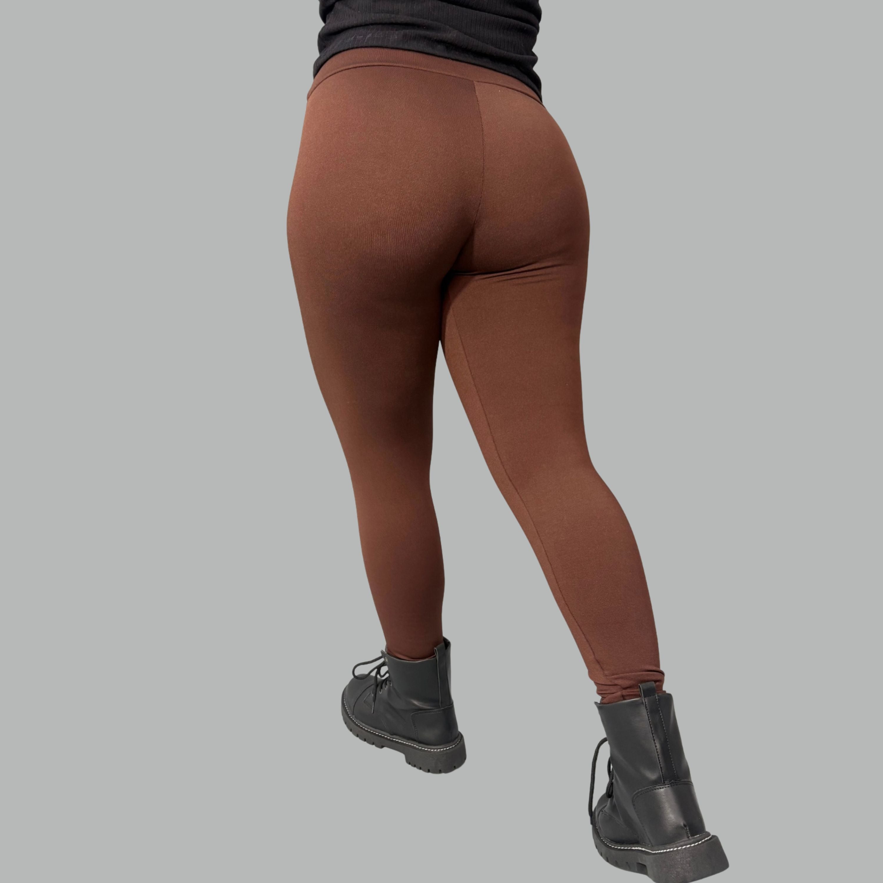Calça Legging Peluciada Marrom