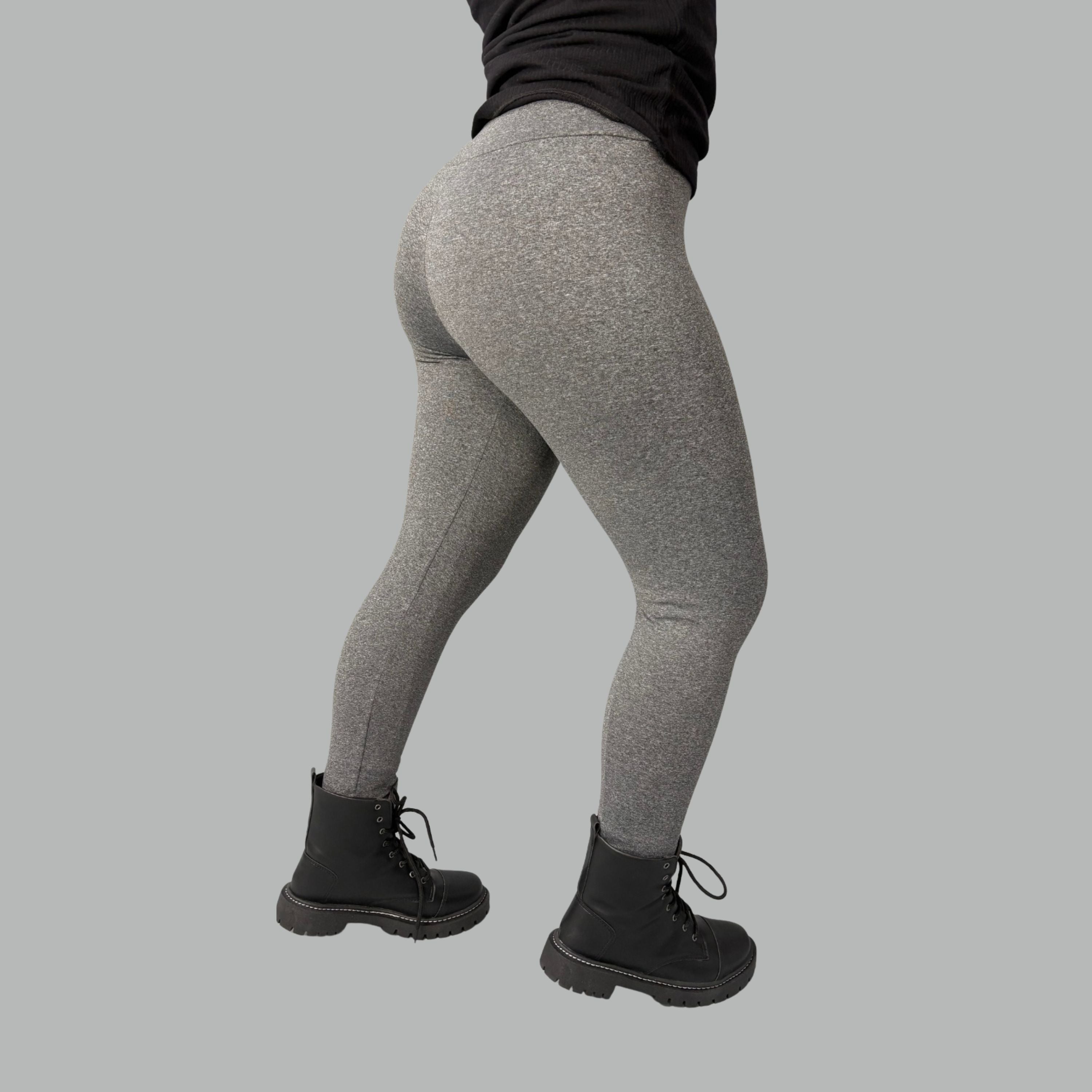 Calça Legging Peluciada Cinza