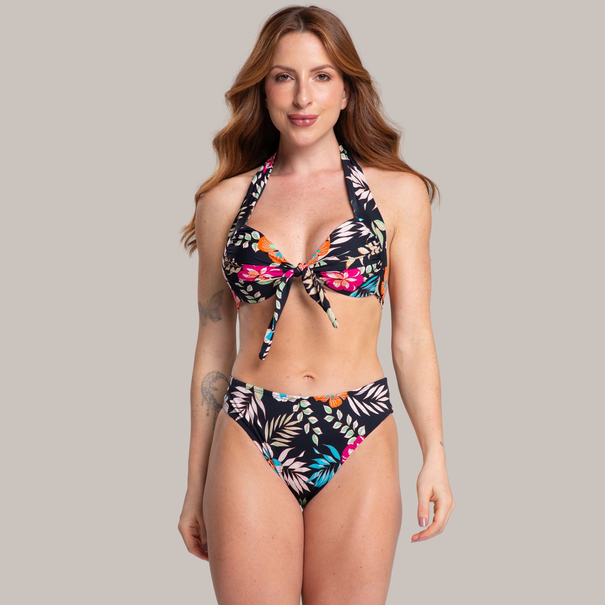 Biquíni Estampado com Bojo Preto - VEKYO