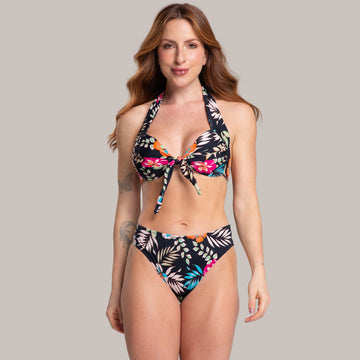 Biquíni Estampado com Bojo Preto - VEKYO