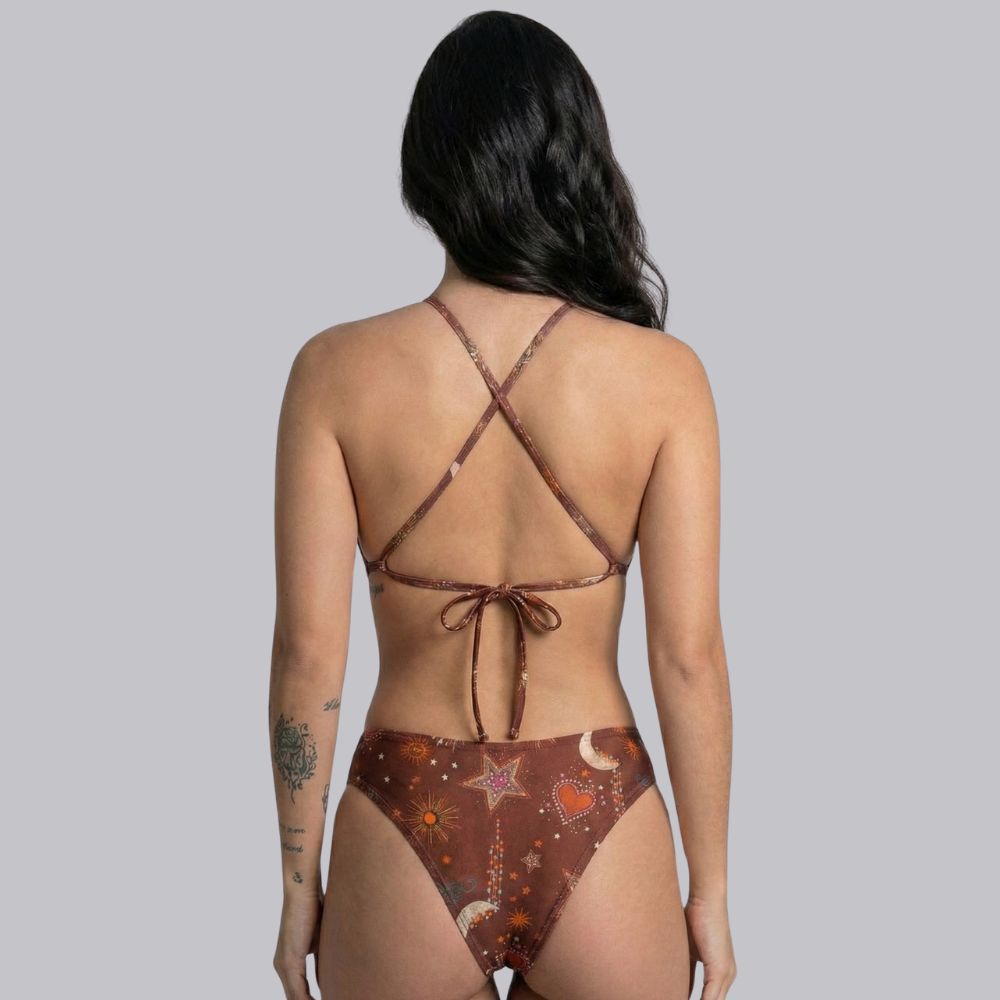 Maiô Engana Mamãe Estampado Marrom