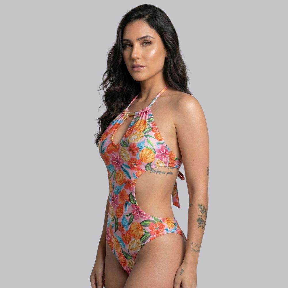 Maiô Engana Mamãe Estampado Rosa