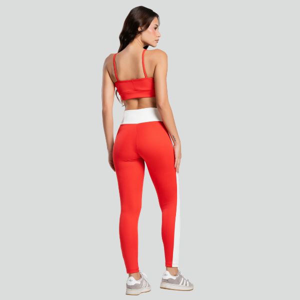 Conjunto Fitness Feminino Bicolor Vermelho