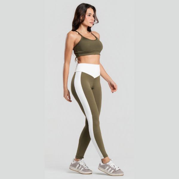 Conjunto Fitness Feminino Bicolor Verde