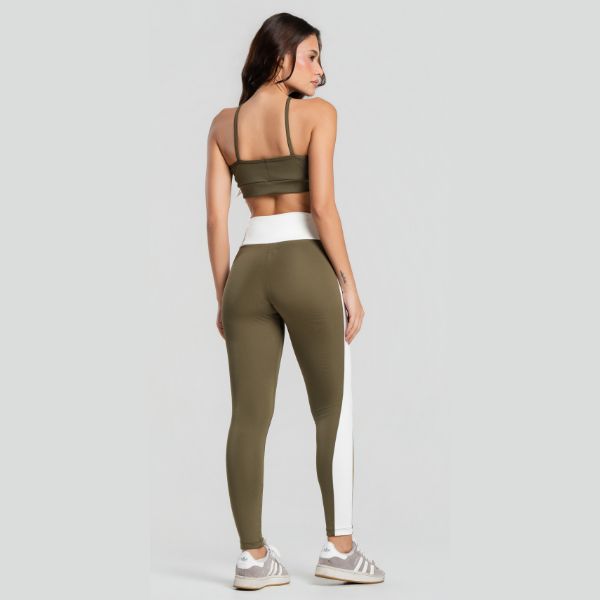 Conjunto Fitness Feminino Bicolor Verde