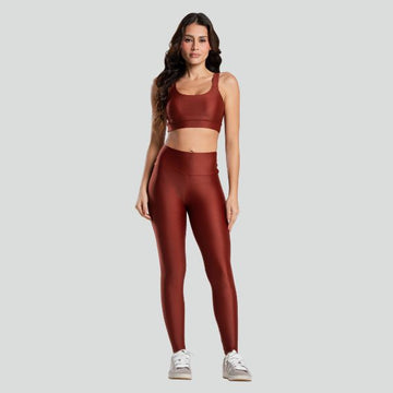 Conjunto Fitness Feminino ESSENTIAL Marrom