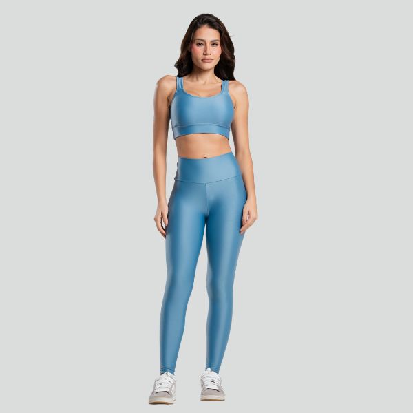 Conjunto Fitness Feminino ESSENTIAL Azul Claro