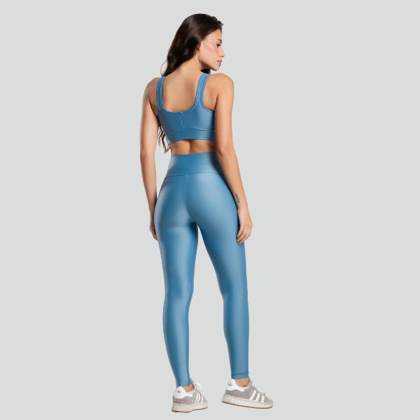 Conjunto Fitness Feminino ESSENTIAL Azul Claro