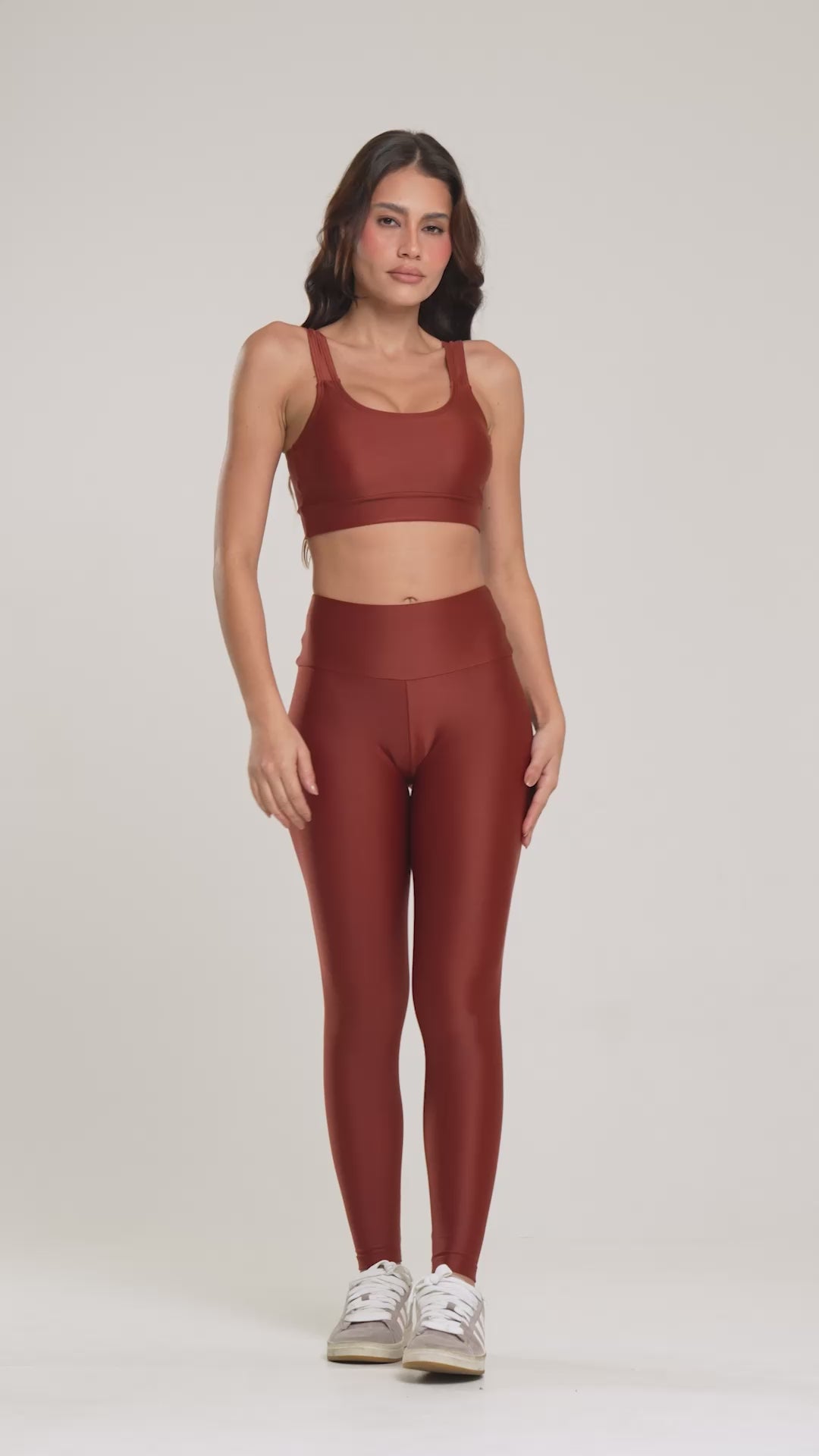 Calça Legging Fitness ESSENTIAL Marrom