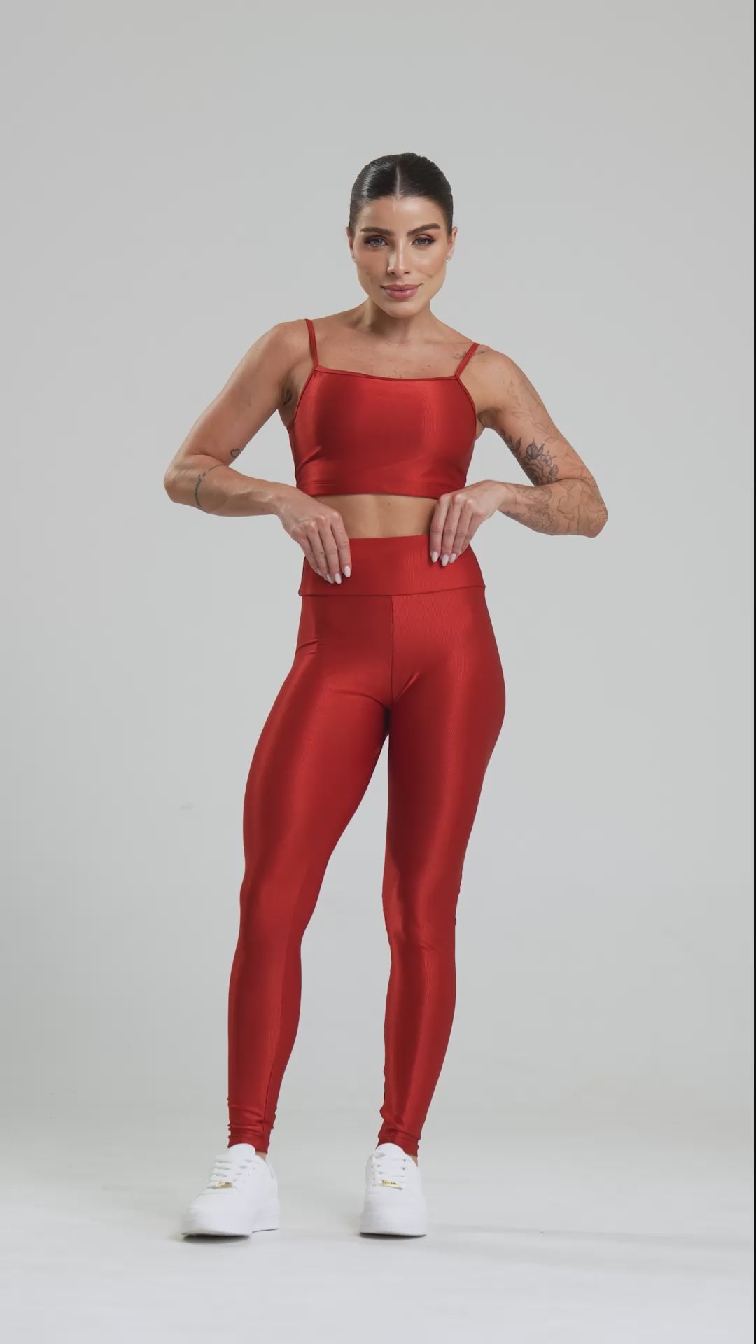 Conjunto Fitness Feminino Canelado ACTIVE Terracota