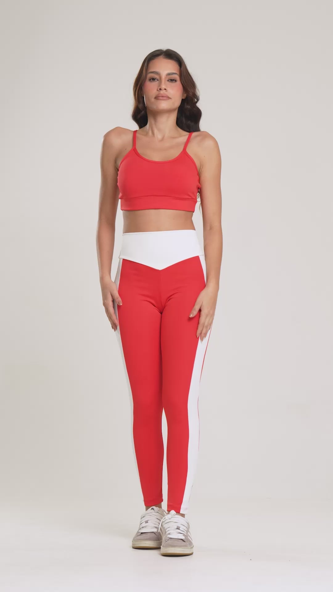 Conjunto Fitness Feminino Bicolor Vermelho