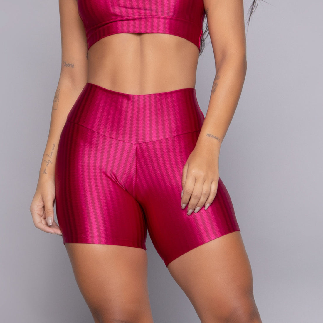 Kit Top + Calça + Short New Zig Rosa Escuro - VEKYO