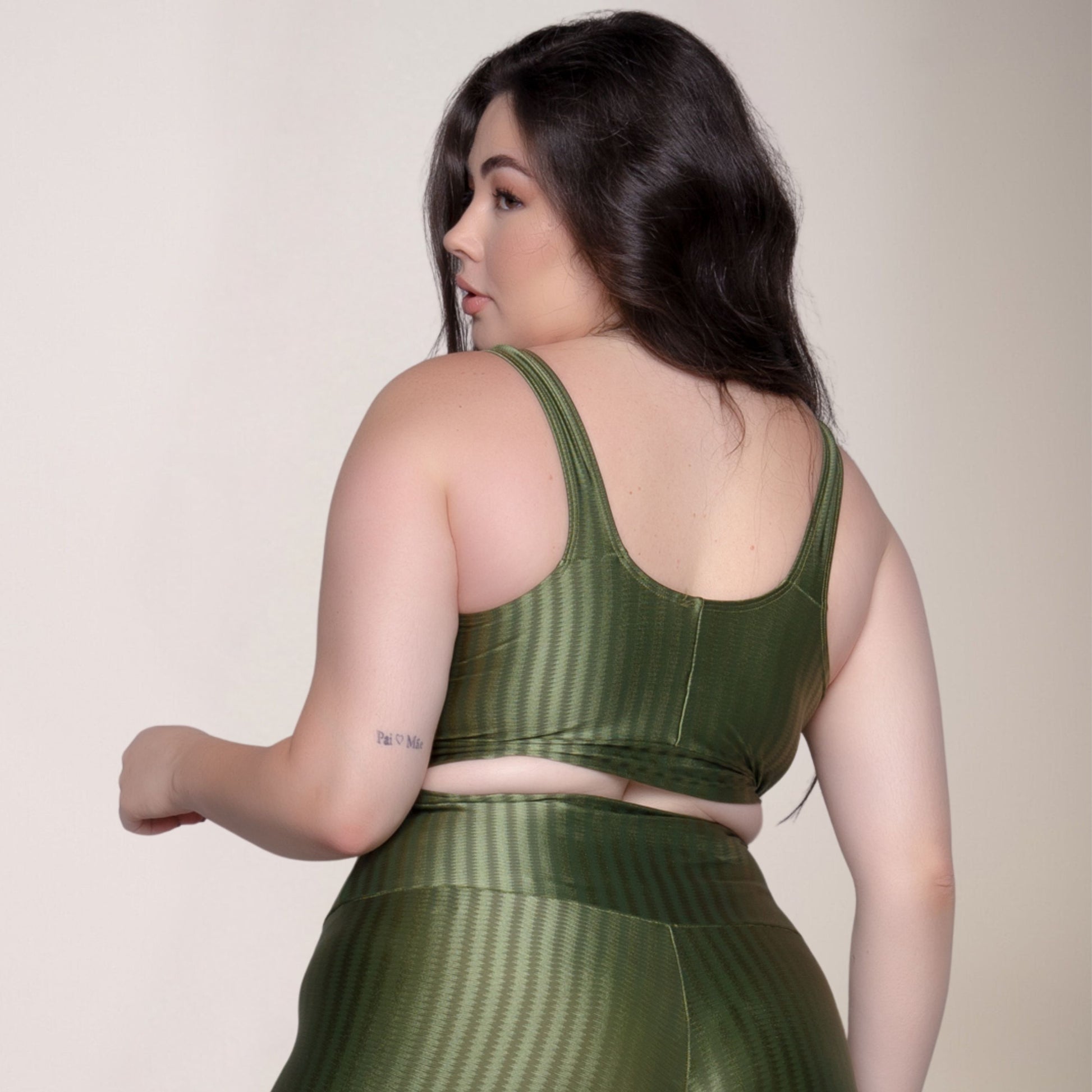 Top Fitness Plus Size New Zig Sem Bojo Verde - VEKYO