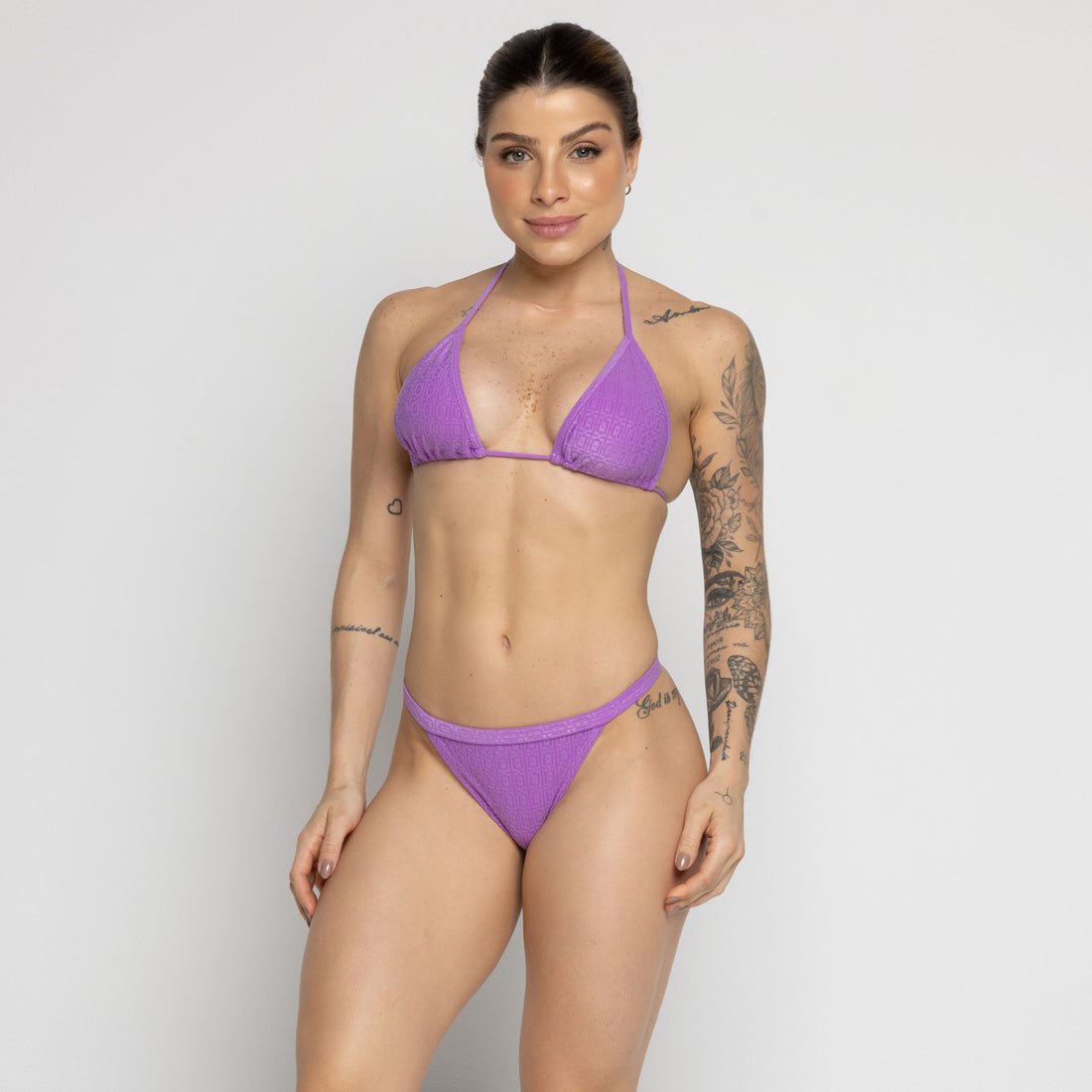 Biquíni Cortininha Fita Texturizado Lilás - VEKYO