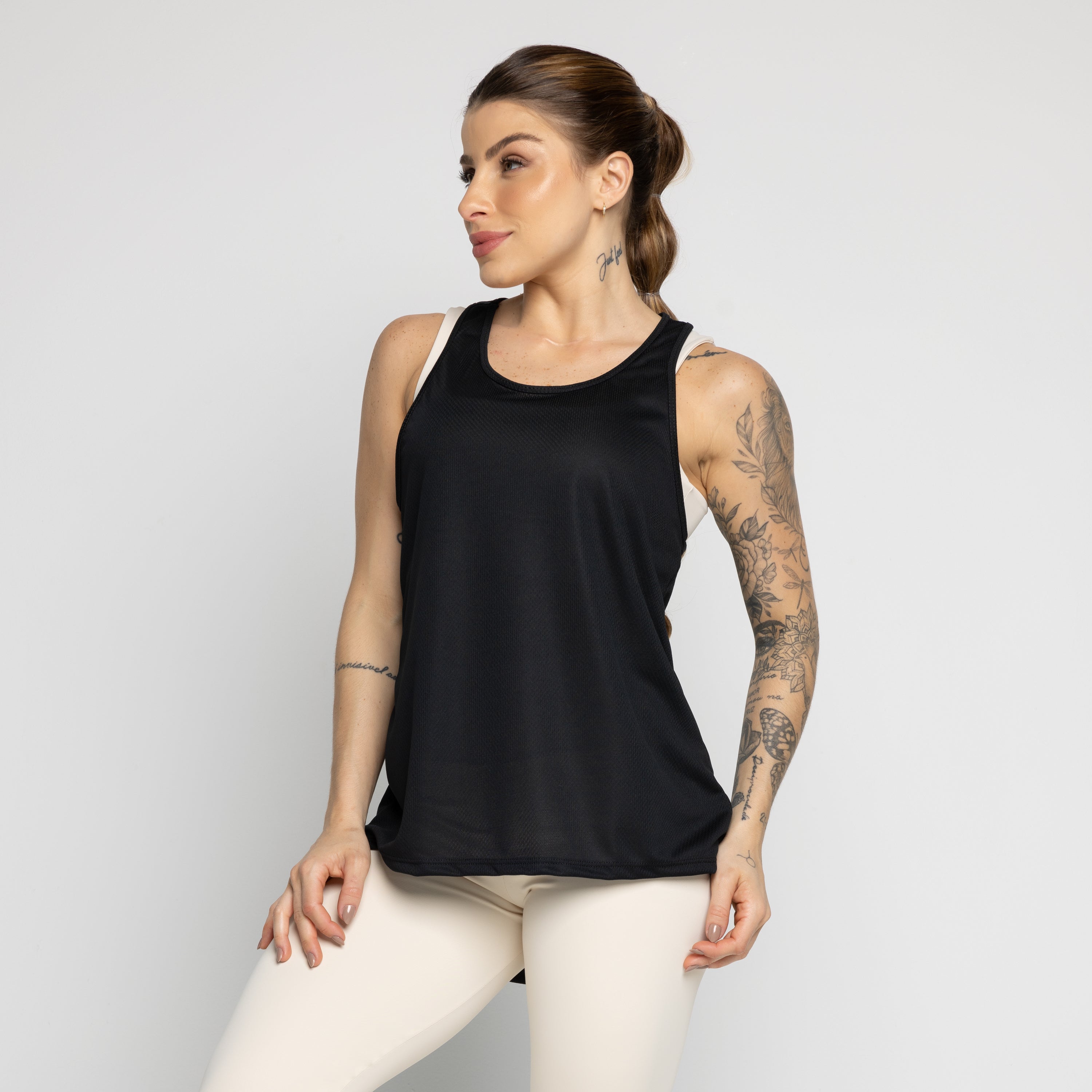 Regata Fitness Dry Fit Lisa Preta - VEKYO