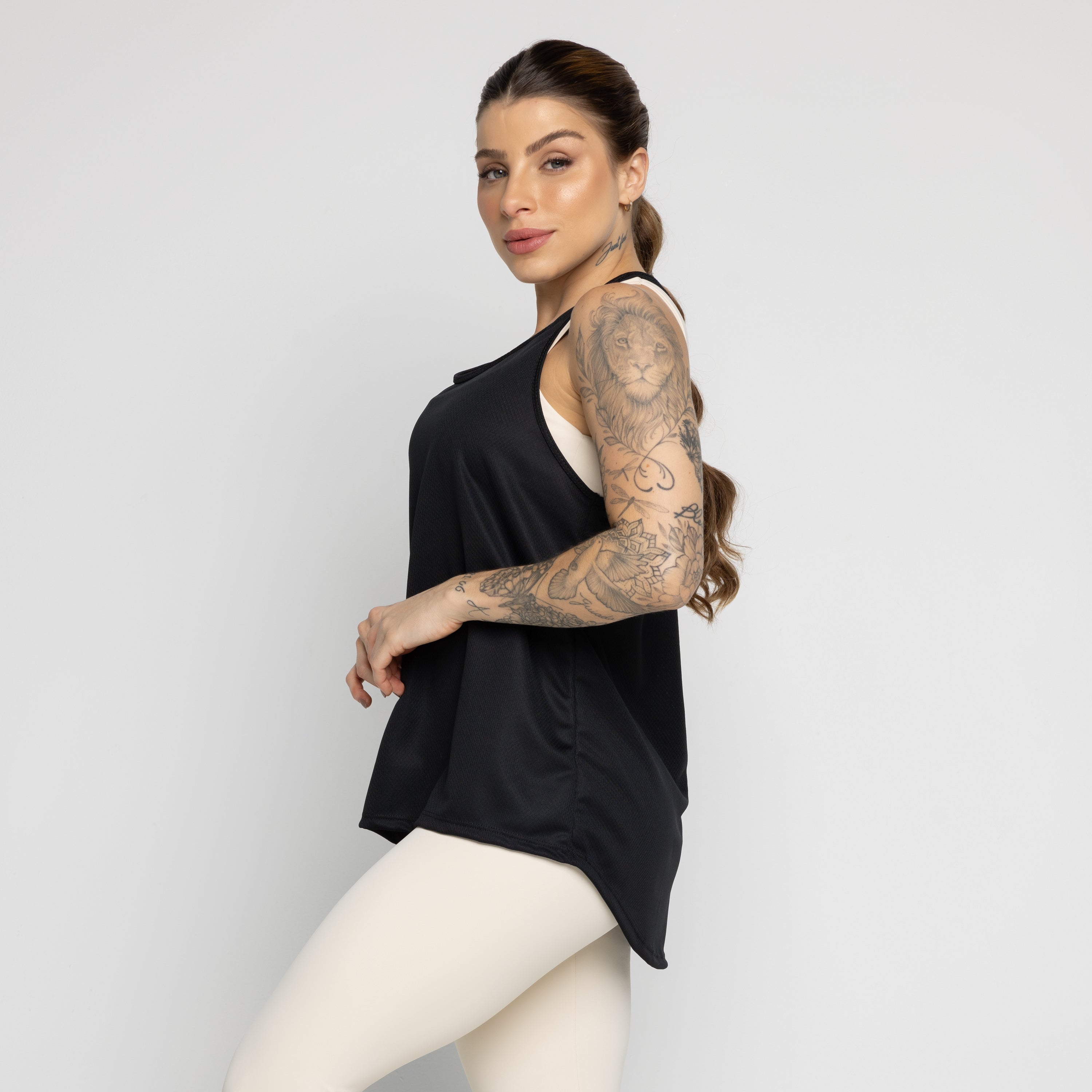Regata Fitness Dry Fit Lisa Preta - VEKYO