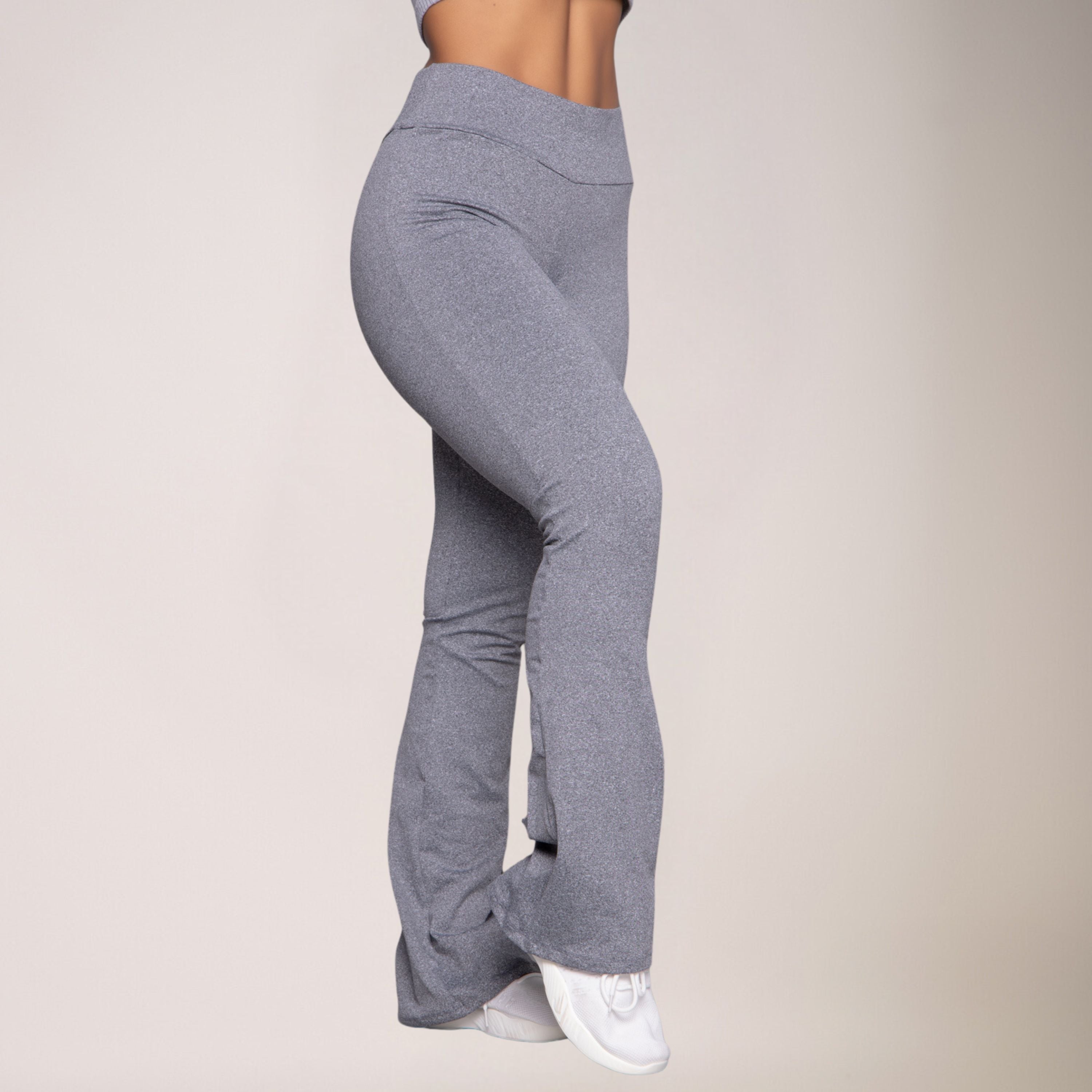 Calça Flare Bailarina Cinza - VEKYO