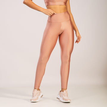 Calça Legging Fitness New Zig Poliamida Rosa Claro - VEKYO